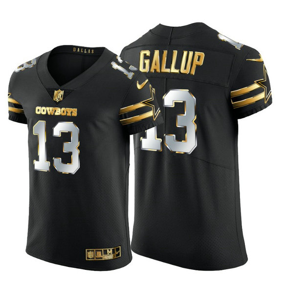Dallas Cowboys #13 Michael Gallup Men's Nike Black Edition Vapor Untouchable Elite NFL Jersey