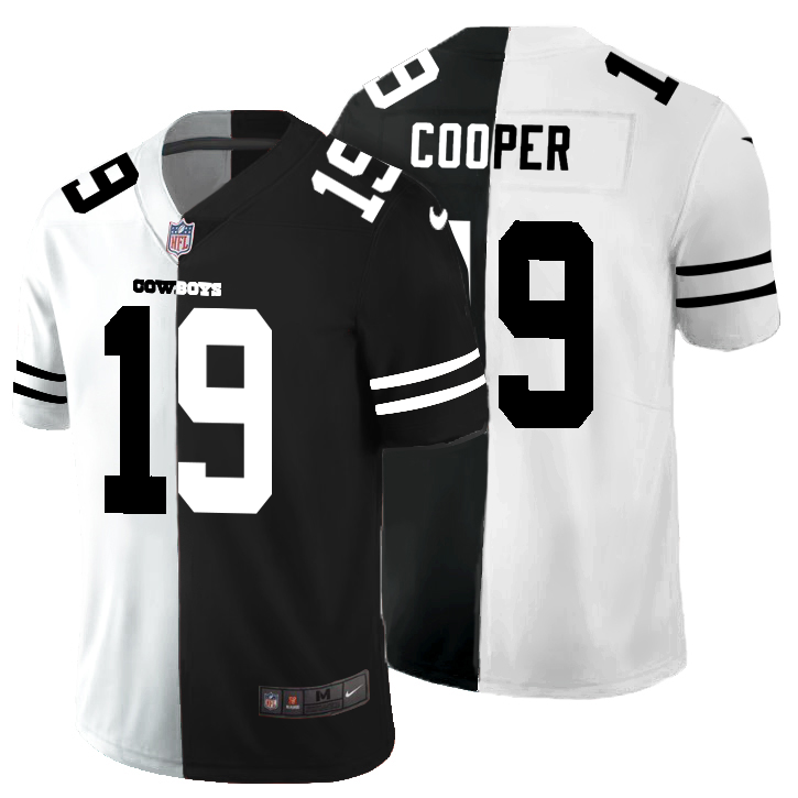 Dallas Cowboys #19 Amari Cooper Men's Black V White Peace Split Nike Vapor Untouchable Limited NFL Jersey