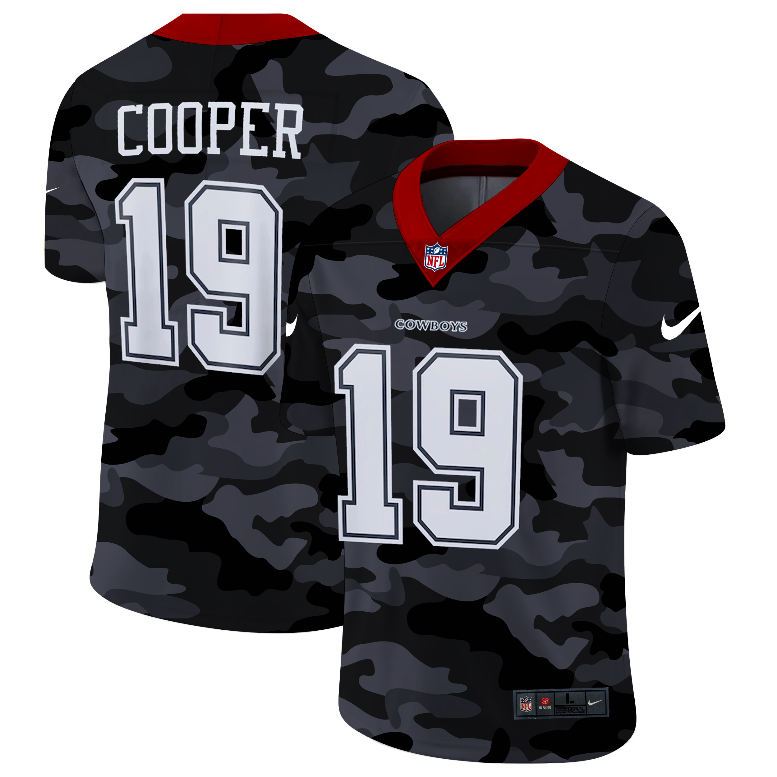 Dallas Cowboys #19 Amari Cooper Men's Nike 2020 Black CAMO Vapor Untouchable Limited Stitched NFL Jersey