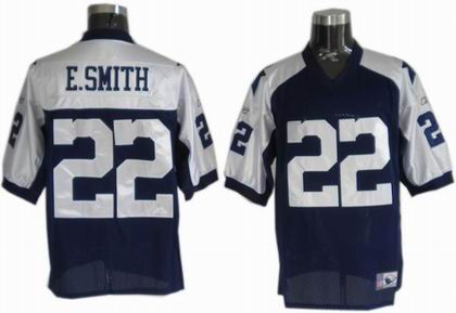 Dallas Cowboys #22 E.Smith Jerseys THANKSGIVINGS Blue