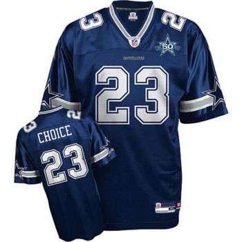 Dallas Cowboys #23 Tashard Choice Blue Team 50TH Anniversary Patch Embroidered