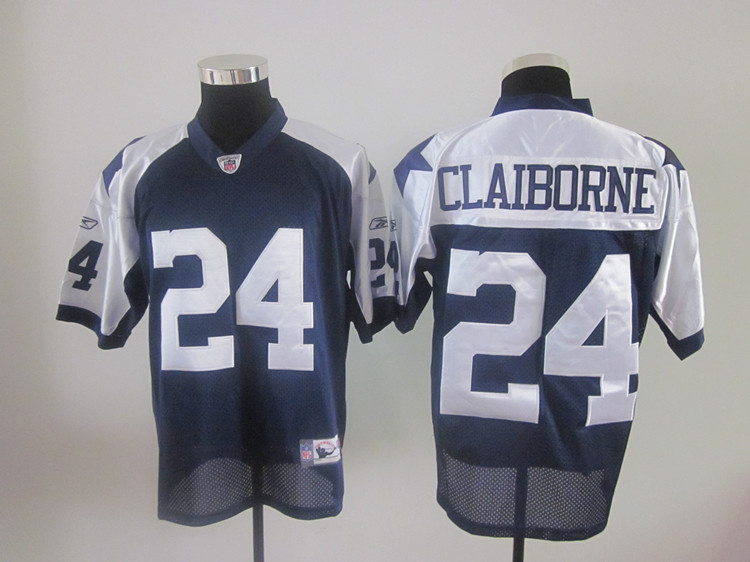 Dallas Cowboys #24 Morris Claiborne thanksgivings blue Jersey