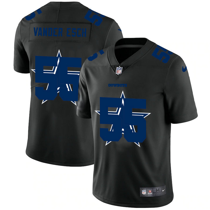 Dallas Cowboys #55 Leighton Vander Esch Men's Nike Team Logo Dual Overlap Limited NFL Jersey Black