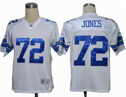 Dallas Cowboys #72 Ed Too Tall Jones White Legends Jersey
