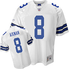 Dallas Cowboys #8 T.Aikman White Jersey