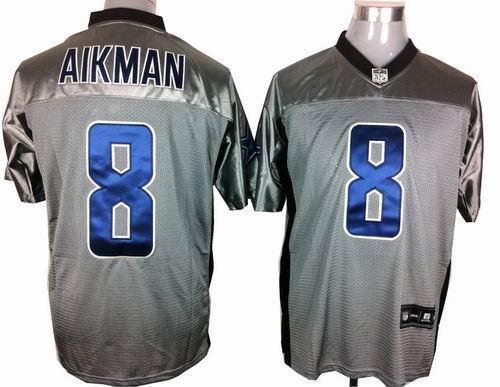 Dallas Cowboys #8 Troy Aikman Gray shadow jerseys