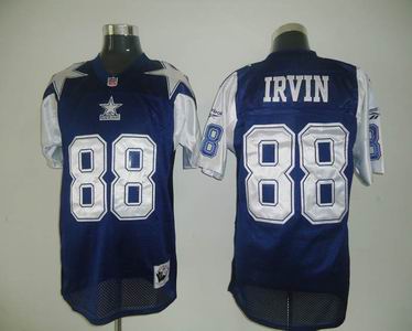 Dallas Cowboys #88 Michael Irvin Throwback 75TH jerseys MitchellandNess blue