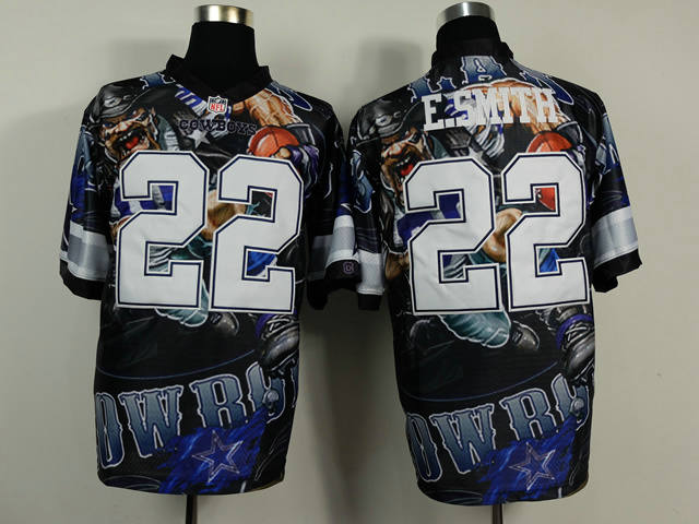 Dallas Cowboys 22 Emmitt Smith Fanatical Version stitched NFL Jerseys