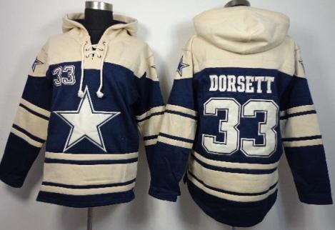 Dallas Cowboys 33 Tony Dorsett Blue Sawyer Hooded Sweatshirt NFL Hoodie