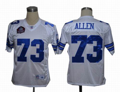 Dallas Cowboys 73# Larry Allen White 2011 Hall of Fame jerseys