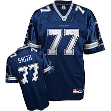 Dallas Cowboys 77# Tyron Smith blue Team Color Jersey