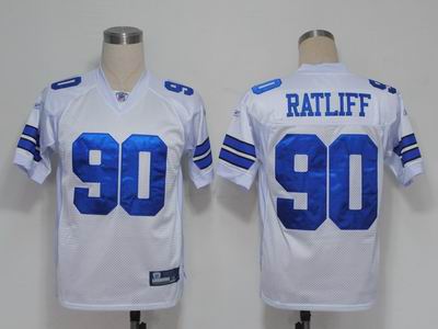Dallas Cowboys 90 Ratliff white jerseys