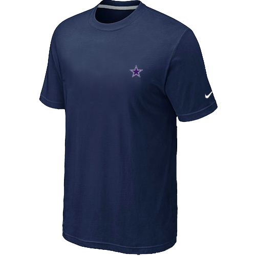 Dallas Cowboys Chest embroidered logo T-Shirt D.Blue
