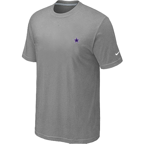 Dallas Cowboys Chest embroidered logo T-Shirt Grey