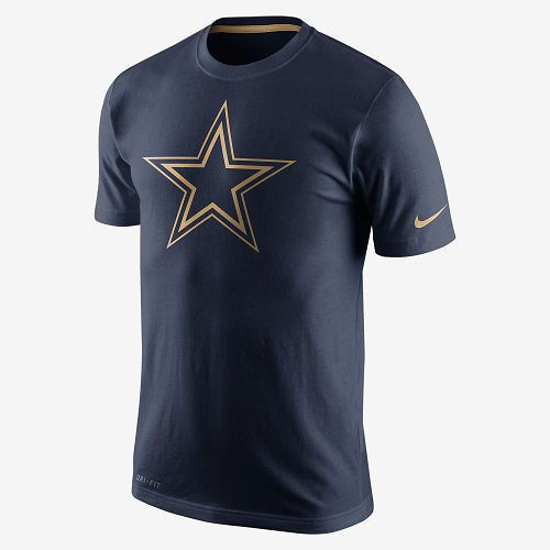 Dallas Cowboys Nike Navy Championship Drive Gold Collection Performance T-Shirt