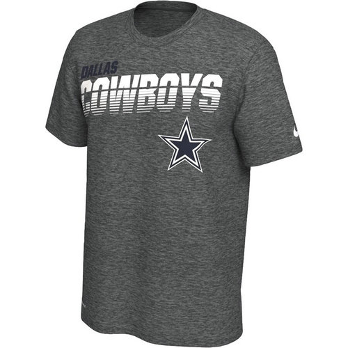 Dallas Cowboys Nike Sideline Line Of Scrimmage Legend Performance T-Shirt Heathered Charcoal