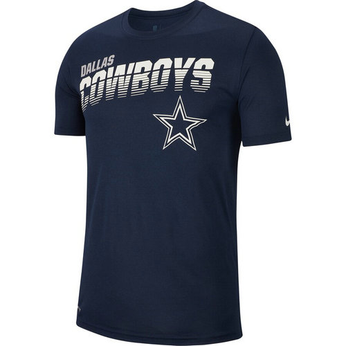 Dallas Cowboys Nike Sideline Line Of Scrimmage Legend Performance T-Shirt Navy