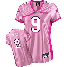 Dallas Cowboys Tony #9 Romo Women Pink Fashion Jersey love style