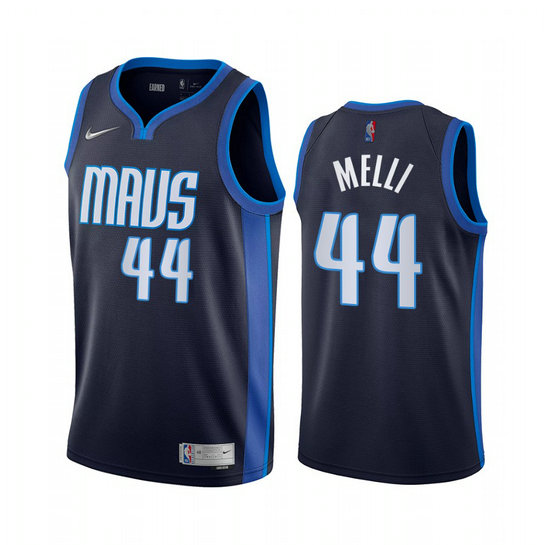 Dallas Mavericks #44 Nicolo Melli Navy NBA Swingman 2020-21 Earned Edition Jersey