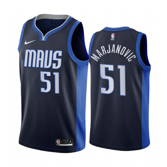 Dallas Mavericks #51 Boban Marjanovic Navy NBA Swingman 2020-21 Earned Edition Jersey