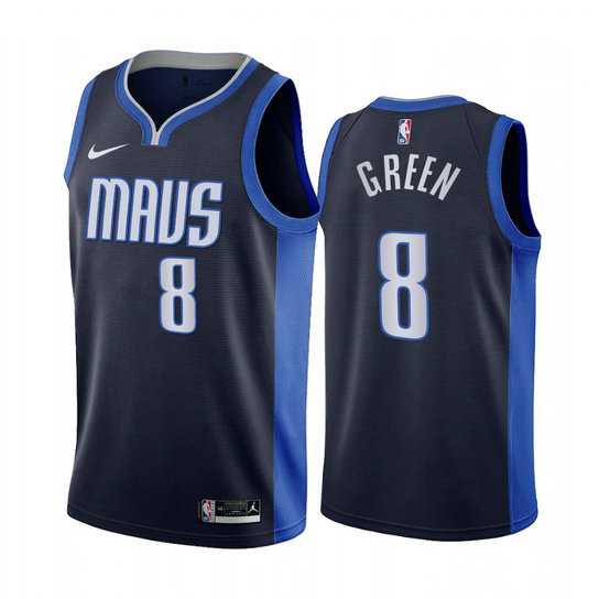 Dallas Mavericks #8 Josh Green Navy NBA Swingman 2020-21 Earned Edition Jersey