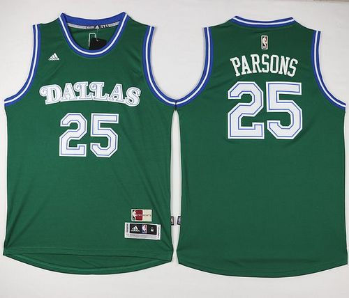 Dallas Mavericks 25 Chandler Parsons Green Hardwood Classics Performance NBA Jersey