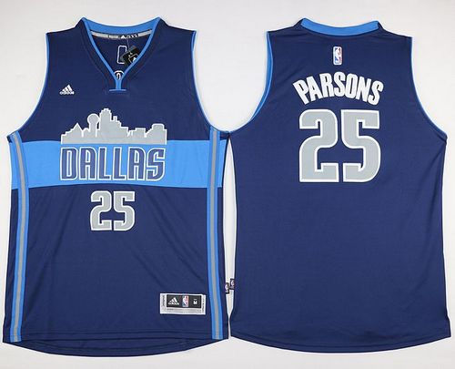 Dallas Mavericks 25 Chandler Parsons Navy Blue The City NBA Jersey