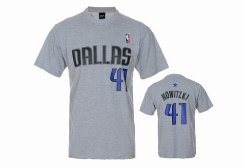 Dallas Mavericks 41# Dirk Nowitzki grey T Shirts