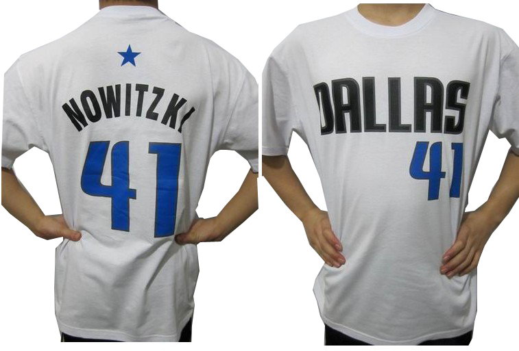 Dallas Mavericks 41# Dirk Nowitzki white T Shirts