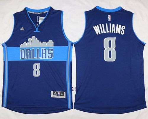 Dallas Mavericks 8 Deron Williams Navy Blue The City NBA Jersey