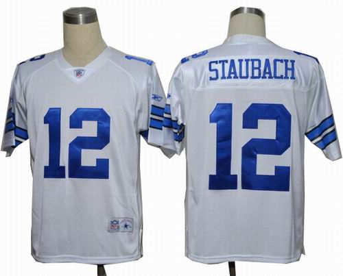 Dallas cowboys 12# Roger Staubach White Legends jerseys