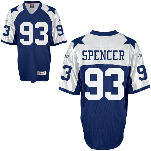 Dallas cowboys 93 Anthony Spencer blue THANKSGIVINGS Authentic Jersey