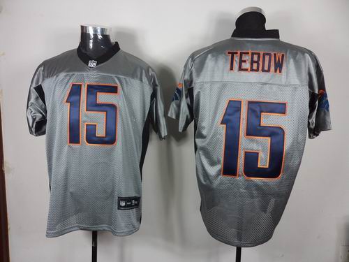 Denver Broncos #15 Tim Tebow Gray shadow jerseys