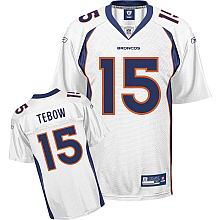 Denver Broncos #15 Tim Tebow White Jersey