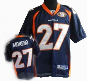 Denver Broncos #27 Knowshon Moreno blue 50th