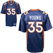 Denver Broncos #35 SELVIN YOUNG blue