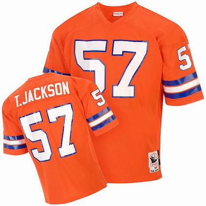 Denver Broncos #57 Tom Jackson Authentic 1977 Mitchell & Ness Throwback Jerseys orange