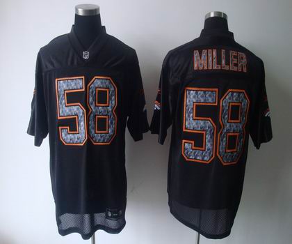 Denver Broncos #58 Von Miller Black United Sideline Jerseys