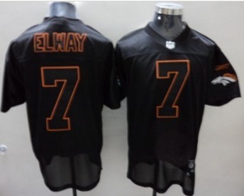Denver Broncos #7 John Elway Full Black Jersey