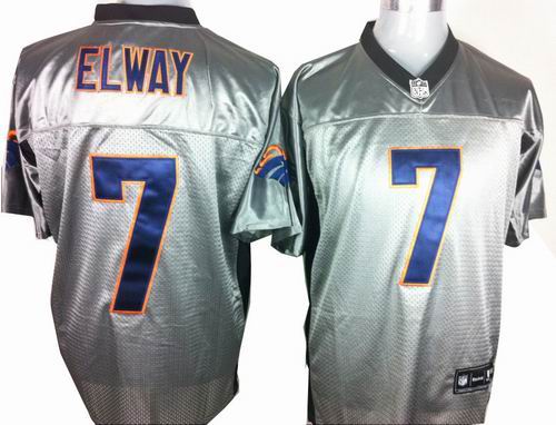 Denver Broncos #7 John Elway Gray shadow jerseys