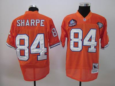 Denver Broncos #84 Sharpe orange Hall of Fame PATCH JERSEYS