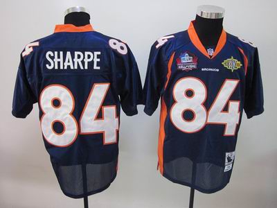 Denver Broncos #84 sharpe blue team color Hall of Fame PATCH JERSEYS