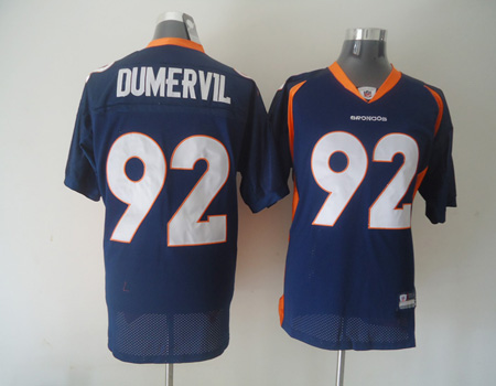 Denver Broncos #92 Elvis Dumervil blue Jersey