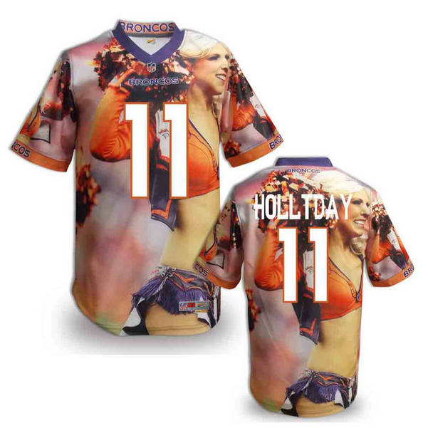 Denver Broncos 11 Trindon Holliday Orange stitched fashion NFL jerseys