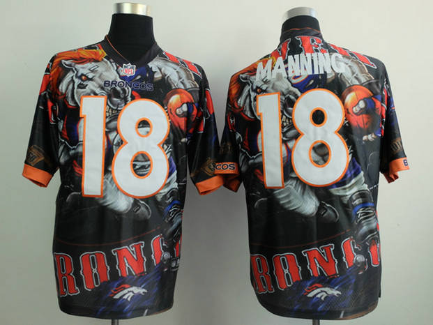 Denver Broncos 18 Peyton Manning Fanatical Version stitched NFL Jerseys