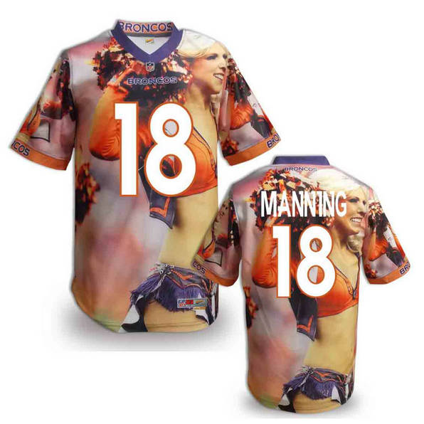 Denver Broncos 18 Peyton Manning Orange stitched fashion NFL jerseys