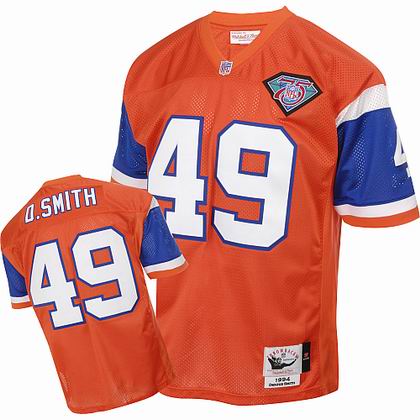 Denver Broncos 1994 #49 Dennis Smith Throwback jerseys orange