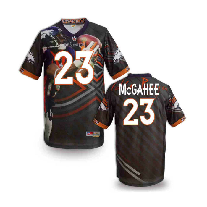 Denver Broncos 23 Willis McGahee black stitched Fashion NFL jerseys