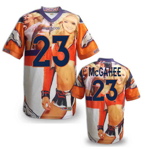Denver Broncos 23 Willis McGahee fashion orange stitched NFL jerseys