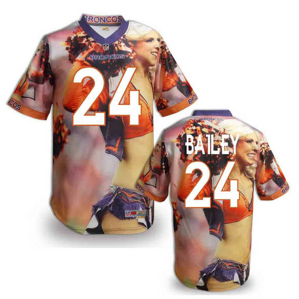 Denver Broncos 24 Champ Bailey Orange stitched fashion NFL jerseys